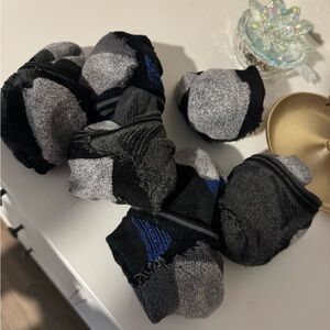 Puma Black, Gray, and Blue Casual Socks